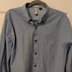 Elegant Blue Button-Down Shirt